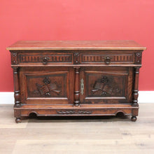 Load image into Gallery viewer, x SOLD Antique French Oak Sideboard, 2 Drawer Sideboard TV Cabinet Unit Hall Cupboard B10541
