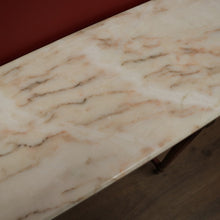 Load image into Gallery viewer, x SOLD Vintage Italian Walnut, Marble and Gilt Brass Hall Table, Lamp or Side Table B11252
