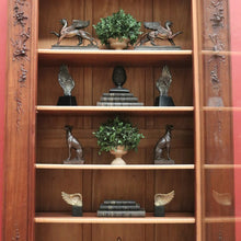 Load image into Gallery viewer, x SOLD Antique French Walnut Bookcase, French Linen Press or Walnut China Cabinet Glass B11111
