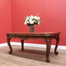 Load image into Gallery viewer, x SOLD Antique French Oak Two Leaf Dining or Kitchen Table, parquetry Table Top B11226
