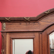 Load image into Gallery viewer, x SOLD Antique French Oak &amp; Mirror Door Wardrobe Armoire with Bevelled Mirrors, Gilt Brass mounts with drawers. B10531

