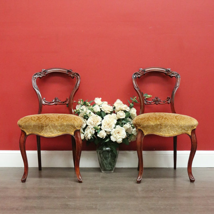 Pair of Vintage Chairs, Hall Chairs, Dining Kitchen Chairs, Side Chairs B10312