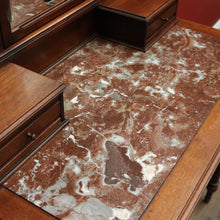 Load image into Gallery viewer, x SOLD Antique French Dressing Table, Walnut, Mirror and Marble Desk, Hall Table B11088
