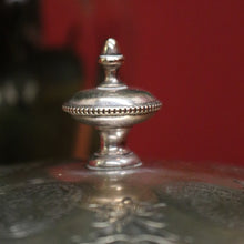 Load image into Gallery viewer, x SOLD Antique Silver Plate Biscuit Barrel Lift Lid Embossed Body Antique Lidded Vessel. B11244
