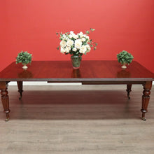 Load image into Gallery viewer, x SOLD Antique Extension Dining Table, English Mahogany 2 Leaf Extension Dining Table. B10407
