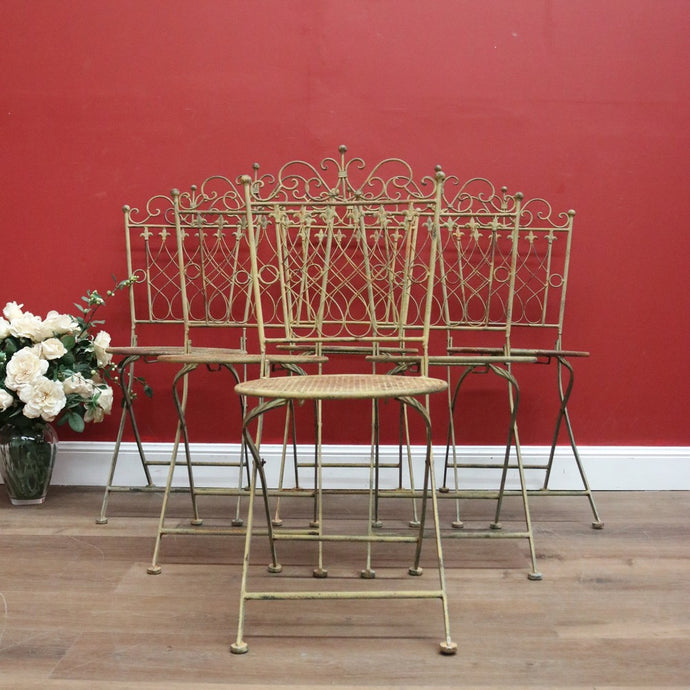 Set of Six Iron Garden Chairs, Outdoor Chairs, Café Chairs in the French Style B11087