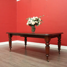 Load image into Gallery viewer, x SOLD Antique Extension Dining Table, English Mahogany 2 Leaf Extension Dining Table. B10407
