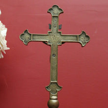 Load image into Gallery viewer, x SOLD Vintage Brass Crucifix, Free Standing Cross, Jesus on Cross, Home Worship Cross B10897
