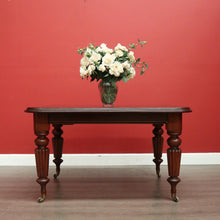Load image into Gallery viewer, x SOLD Antique Extension Dining Table, English Mahogany 2 Leaf Extension Dining Table. B10407
