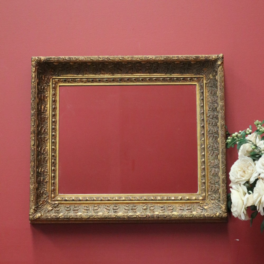 Gilt Frame Rectangular Early Mirror, Landscape or Portrait Hanging Wall Mirror B11000
