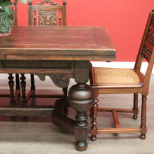 Load image into Gallery viewer, x SOLD Antique French Table, French Oak 2 Leaf Extension Dining Kitchen Table Stretcher B10449
