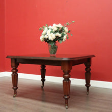 Load image into Gallery viewer, x SOLD Antique Extension Dining Table, English Mahogany 2 Leaf Extension Dining Table. B10407
