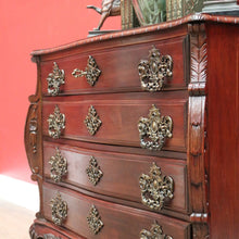 Load image into Gallery viewer, x SOLD Vintage French Mahogany 4 Drawer Carved Bedroom Hallway Chest of Drawers Cabinet B10704
