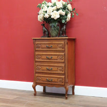 Load image into Gallery viewer, x SOLD Vintage French Chest of Drawers, Lingerie Chest, Hall Cupboard, Oak Tall Boy B10953
