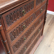 Load image into Gallery viewer, x SOLD Antique French Chest of Drawers, French Oak and Brass Carved Hall Chest Cabinet B10882
