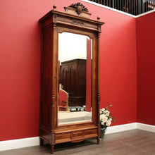 Load image into Gallery viewer, x SOLD Antique French Walnut and Bevelled Glass Door Bookcase Display China Cabinet. B10339
