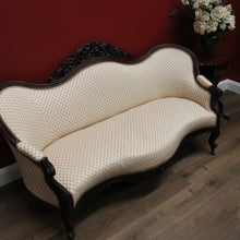 Load image into Gallery viewer, x SOLD Antique English Chaise, Sofa, Lounge.  Mahogany Settee, 3 seat Armchair Lounge B10971
