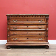 Load image into Gallery viewer, x SOLD Antique French Walnut 4 Drawer Marble Top Bedroom Hallway Chest of Drawers B10705
