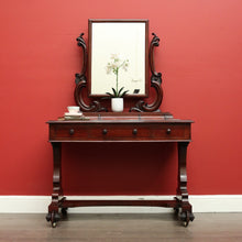 Load image into Gallery viewer, Antique Dressing Table, Antique English Mahogany 6 Drawer Mirror Dressing Table
