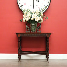 Load image into Gallery viewer, Antique English Hall Table, English Walnut Cross Stretcher Lounge, Sofa Table

