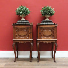 Load image into Gallery viewer, x SOLD Pair of Antique French Lamp Tables, Cabinets, Bedside Tables, Side Cupboards B10562
