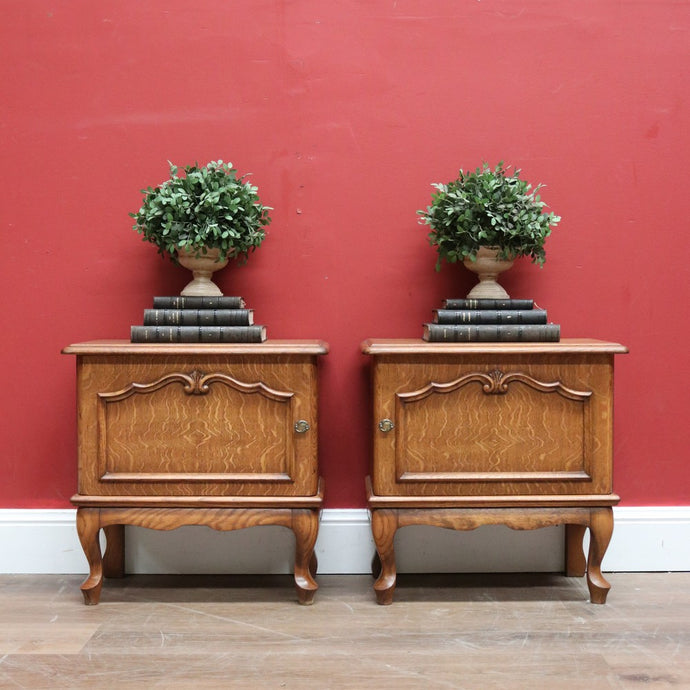 Pair of Vintage French Bedside Tables, or Lamp Tables, Side Tables, or Cupboards B10930