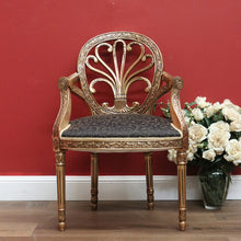 Load image into Gallery viewer, Vintage Italian Gilt Timber Bedroom Chair, Armchair, Hall Chair, Lounge Chair B10803
