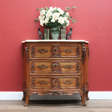 Load image into Gallery viewer, Antique Chest of Drawers, Antique French Marble Top Hall Cabinet Cupboard Chest B10776
