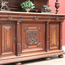 Load image into Gallery viewer, x SOLD Antique Sideboard, French Walnut Sideboard, Buffet Cabinet Cupboard with Drawers B10852
