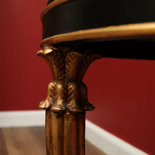 Load image into Gallery viewer, x SOLD Vintage Italian Two-tier Side Table with Tri-leg Base, Black Ebonised Lamp Table B11249
