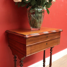 Load image into Gallery viewer, x SOLD Antique French Mahogany Sewing Table, Bedside Table, Lamp, Side Table, Lift Lid B10687
