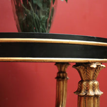 Load image into Gallery viewer, x SOLD Vintage Italian Two-tier Side Table with Tri-leg Base, Black Ebonised Lamp Table B11249
