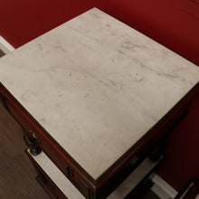 Load image into Gallery viewer, x SOLD Pair of Antique French Bedside Cabinet, Mahogany Marble Lamp Side Bedside Table B10488

