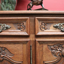Load image into Gallery viewer, x SOLD Antique French Oak Sideboard, French 3 Door 3 Drawer Sideboard Cabinet Cupboard B10318
