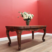 Load image into Gallery viewer, x SOLD Antique French Oak Two Leaf Dining or Kitchen Table, parquetry Table Top B11226
