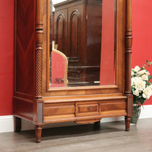 Load image into Gallery viewer, x SOLD Antique French Walnut and Bevelled Glass Door Bookcase Display China Cabinet. B10339
