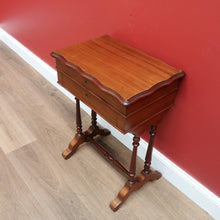 Load image into Gallery viewer, x SOLD Antique French Mahogany Sewing Table, Bedside Table, Lamp, Side Table, Lift Lid B10687
