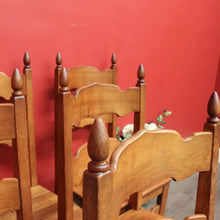 Load image into Gallery viewer, x SOLD Set of 6 Dining Chairs, Antique French Oak Kitchen Chairs, Ladder Back Chairs B10504
