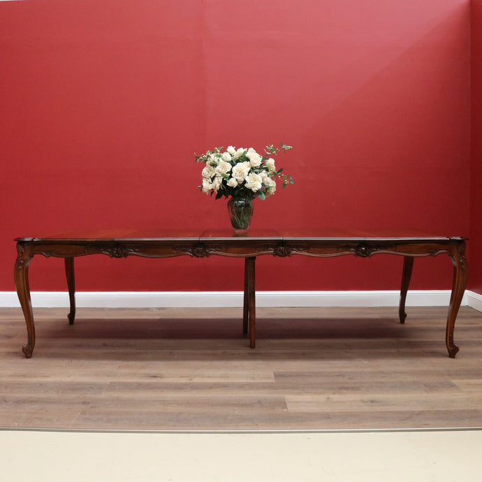 Antique French Dining Table Antique Walnut 3 Leaf Extension Kitchen Dining Table B10689