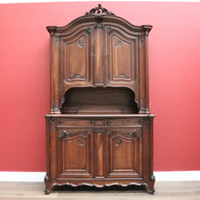 Load image into Gallery viewer, x SOLD Antique French Walnut 2 Section Carved Buffet Bookcase Display China Cabinet. B11915
