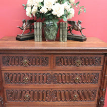 Load image into Gallery viewer, x SOLD Antique French Chest of Drawers, French Oak and Brass Carved Hall Chest Cabinet B10882
