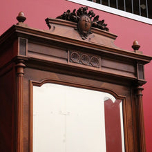 Load image into Gallery viewer, x SOLD Antique French Walnut and Bevelled Glass Door Bookcase Display China Cabinet. B10339
