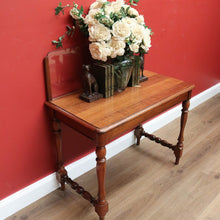 Load image into Gallery viewer, x SOLD Antique Glass Back Banker&#39;s Desk or Banker&#39;s Table, Australian Maple Office Desk B10790
