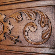 Load image into Gallery viewer, x SOLD Antique Vintage French Coat Rack with Fleur de Lis Carvings. Scarf Hat Umbrella B10639

