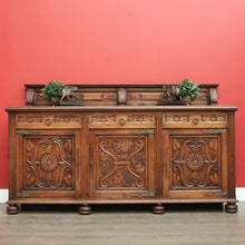 Load image into Gallery viewer, Antique Sideboard, French Oak 3 Door, Drawer Sideboard Buffet Cabinet Cupboard B10294
