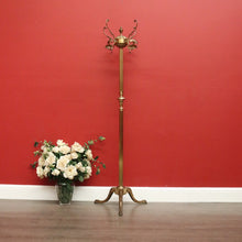 Load image into Gallery viewer, Vintage French Brass Coat Rack, Free Standing Revolving Coat Tree Hat Scarf Rack B10498
