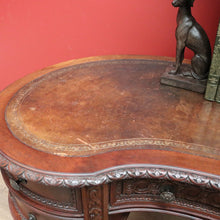 Load image into Gallery viewer, x SOLD Antique French Desk, Walnut and Leather Ladies Desk, Kidney Shaped Office Desk B10643
