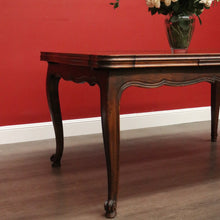 Load image into Gallery viewer, x SOLD Antique French Oak 2 Leaf Extension Dining Table Parquetry Top Kitchen Table. B10335
