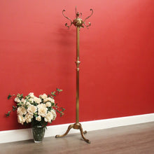 Load image into Gallery viewer, x SOLD Vintage French Brass Coat Rack, Free Standing Revolving Coat Tree Hat Scarf Rack B10498
