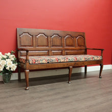 Load image into Gallery viewer, x SOLD Antique Georgian Oak Settle, Hall Chair, English Oak Bench Seat or Arm Chair. B9673
